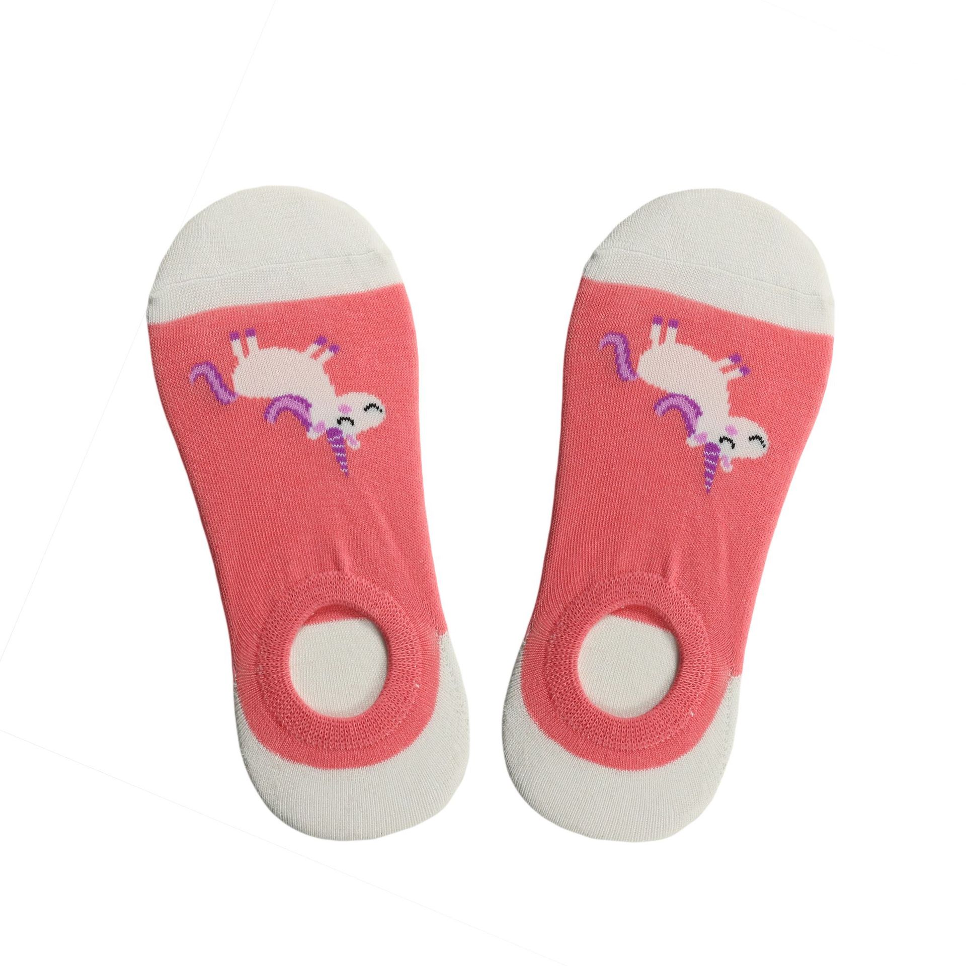 Ms. Cotton Socks Summer Fresh Color Cartoon Series Flamingo Socks